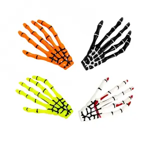 Women's 4-Piece Chic Gothic Skull-Hand Claw Hair Clips, Fashion Accessories for Halloween Parties & Daily Wear to Highlight Uniqueness
