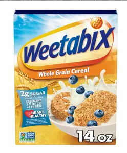 Weetabix Biscuits Whole Grain Cereal, Lightly Sweet Whole Grain Wheat Biscuits, Delicious as Part of Breakfasts or Snacks, 14 OZ Box