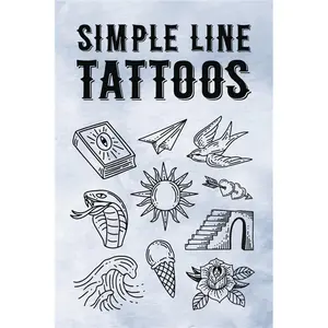 Minimalist Line Tattoo Reference Book - 1000+ Designs, Soft Cover, Literature & Art Painting Resource, Minimalist Tattoo Guide for Beginners, Tattoo For Beginners