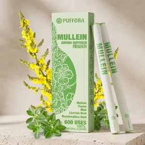 PUFFORA Botanical Inhaler |   100% Plant-Based Habit Replacement |   Zero Nicotine Essential Oil Aromatherapy |   Mullein & Mint for Clear Breathing |   Portable Stress Relief & Focus Aid
