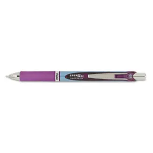 Pentel EnerGel RTX Retractable Roller Ball Gel Pen - Needle Point, Medium Tip, Violet Vivid Ink, Latex-Free, Lefties-Friendly, Smooth-Writing, Stylized Barrel, No Blotting