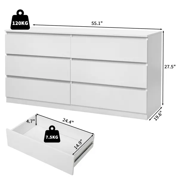 Longer and Bigger(6-Drawers)