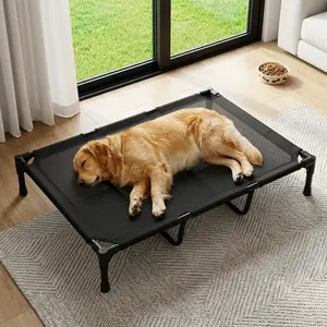 Heavy Duty Elevated Dog Bed for Large Dogs, Cooling Raised Pet Cot with Extra Center Support, Off-The-Ground Breathable Mesh Dog Bed, Dog Accessories and Supplies, Cama Elevada tiktokshopspringglowup