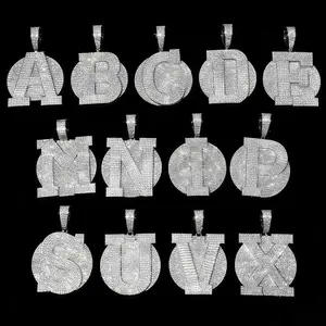 2003 Iced Out Custom Bubble Initial Pendants Multi-Letter Drip Chain Cubic Zirconia Bold  Ultimate Personalization Next-Level Shine customizable with engraved letters, logos or patterns Rhinestone Decorated Jewelry Complimentary shipping tiktokshopspringg