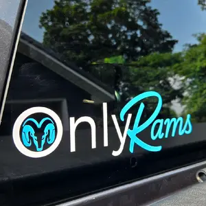 OnlyRams Vinyl Decal Car Truck Sticker - 12"