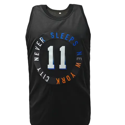 Men's New York #11 Embroidered Crew Neck Basketball Jersey, Loose Casual Breathable Comfortable Round Neck Sleeveless Sports Jersey for Outdoor Training, Basketball Clothing for Men Women Sports Top Workout Tops, Workout Gym Tops Athletic Tops