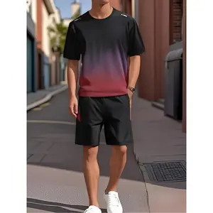 Men's Casual Sportswear Set - Breathable Ice Silk T-Shirt & Shorts for Running Fitness Golf Tennis Bicycle Gifts Clothes Menswear Stylish Suits Top Top Formal