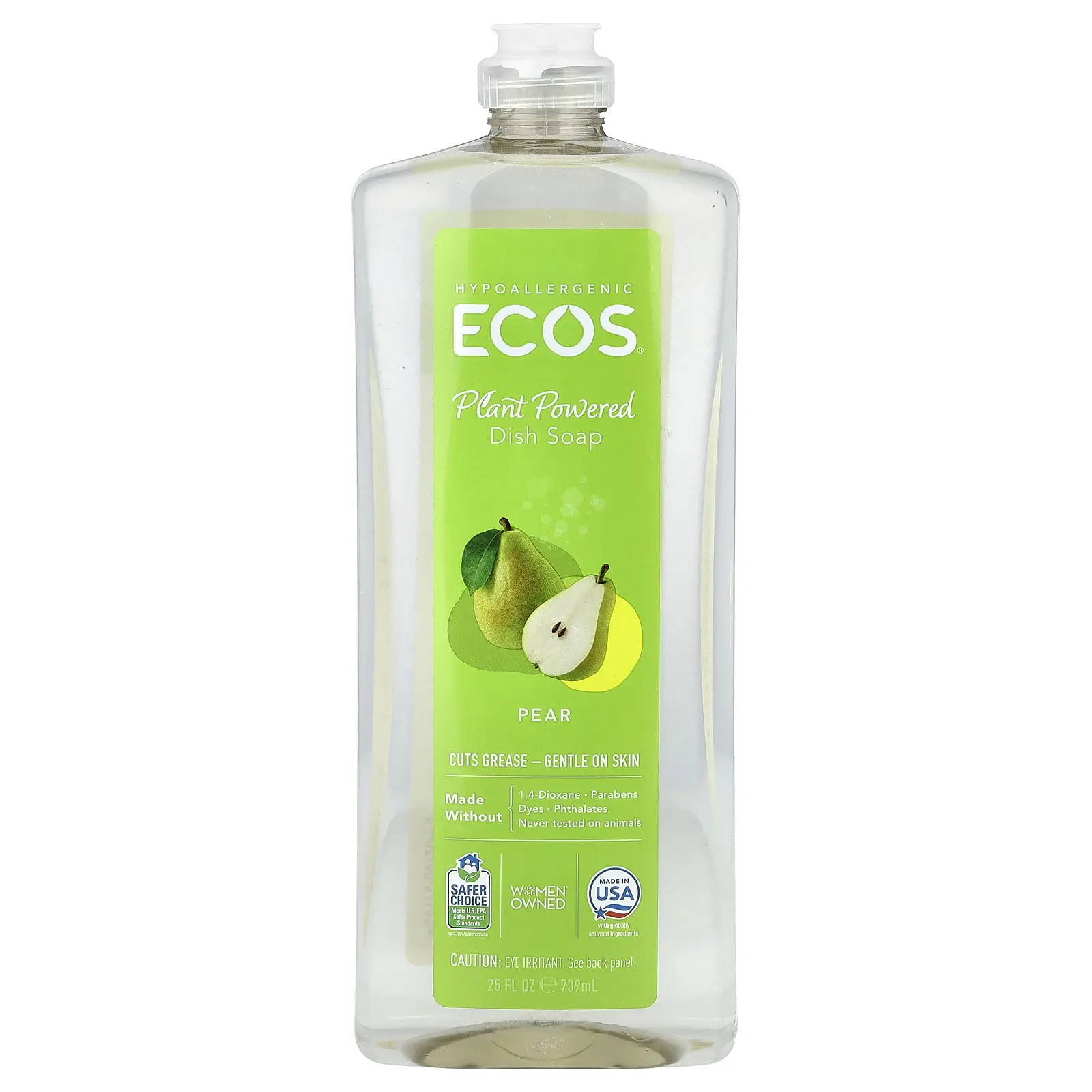 Ecos®, Plant Powered Dish Soap, Pear, 25 fl oz (739 ml)