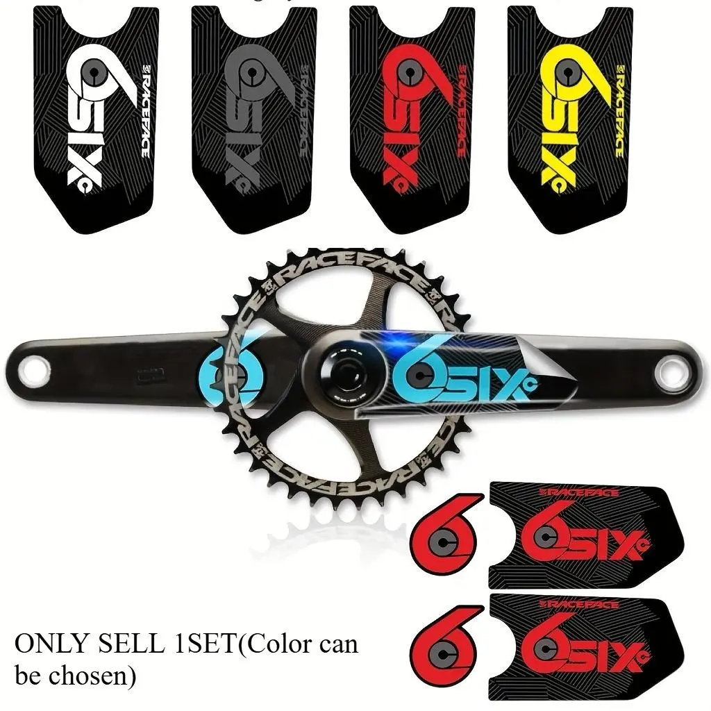 1SET Street Mountain Bike Crankset Modification Logo Sticker, Graphic decal, Stick on mountain bike cranksets or cycling modification backpacks, this multi-color RACEFACE 6SIXC set decor instantly has a modification vibe Gear Decals Decals Stickers
