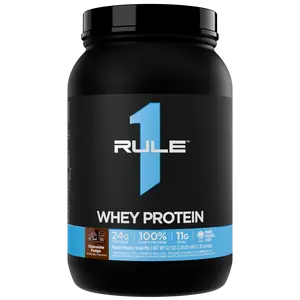 Rule 1 Whey Protein – 24g Fast-Acting Protein from All-Whey Sources with Naturally Occurring Essential Aminos & BCAAs for Muscle Recovery after Workouts or Anytime Use, 2 lb, Made in the USA