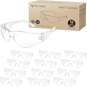 Clear Safety Glasses for Men, Safety Goggles with Scratch Impact Resistant