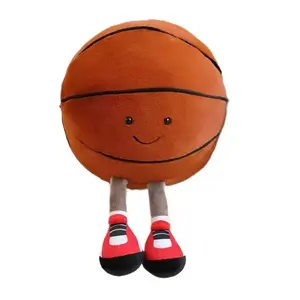 Cute Sports Ball Plush Toy, Soft Basketball Football Doll, Pillow for Boys Girls, Birthday Gift, Adorable Stuffed Animal, Huggable Stuffed Animal, Kawaii Stuffed Animals, Soft Stuffed Figure
