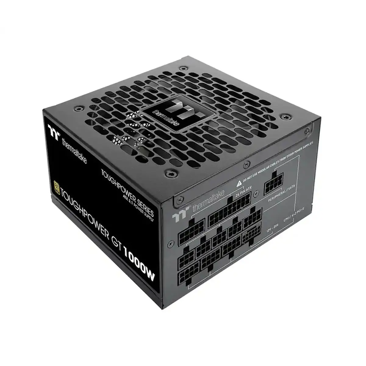 Thermaltake Toughpower GT ATX 3.1 Desktop Power Supply Unit - 1000W Rating, 80 Plus Gold Certified, Fully Modular, Black
