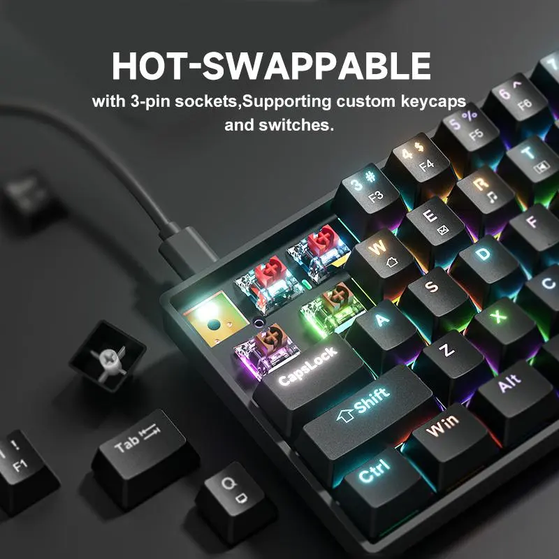 ZIFRIEND TK68 65% Mechanical Keyboard with RGB Lighting Hot