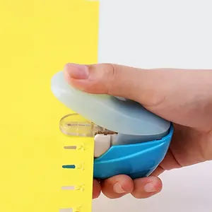 No staple stapler, high aesthetic learning portable small-sized stapler，Upgrade Your Office Stationery Supplies with 1pc Handheld Rotating Heavy-duty Staples