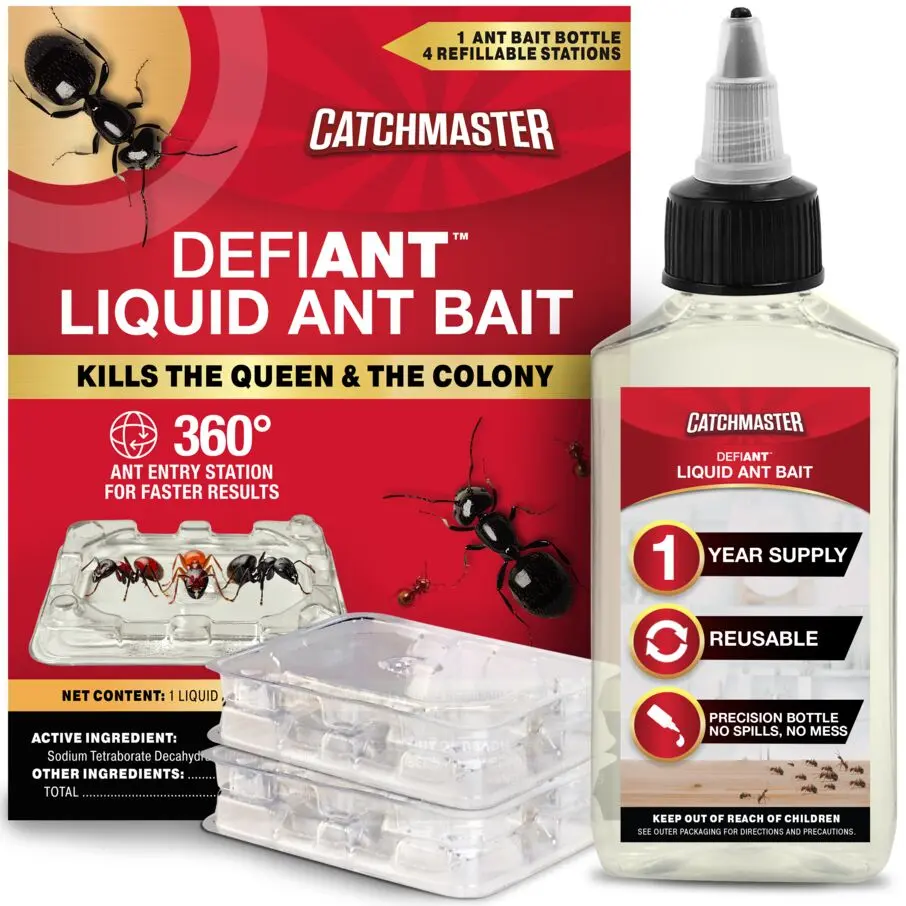 DEFIANT™ Liquid Ant Bait for Ant Control, 1-Year Supply + 8 Classic Bait Stations DEFIANT™ Liquid Ant Bait for Ant Control, 1-Year Supply + 8 Classic Bait Stations