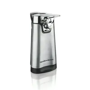 Hamilton Beach Electric Can Opener One Touch Hands Free Auto Shut Off Sure Cut with Multi Tool Stainless Steel