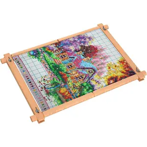 Beech Wood Tapestry Scroll Embroidery Frames Needlepoint Cross Stitch & Quilting Holder Stitching Frame for Sewing Embroidery Projects
