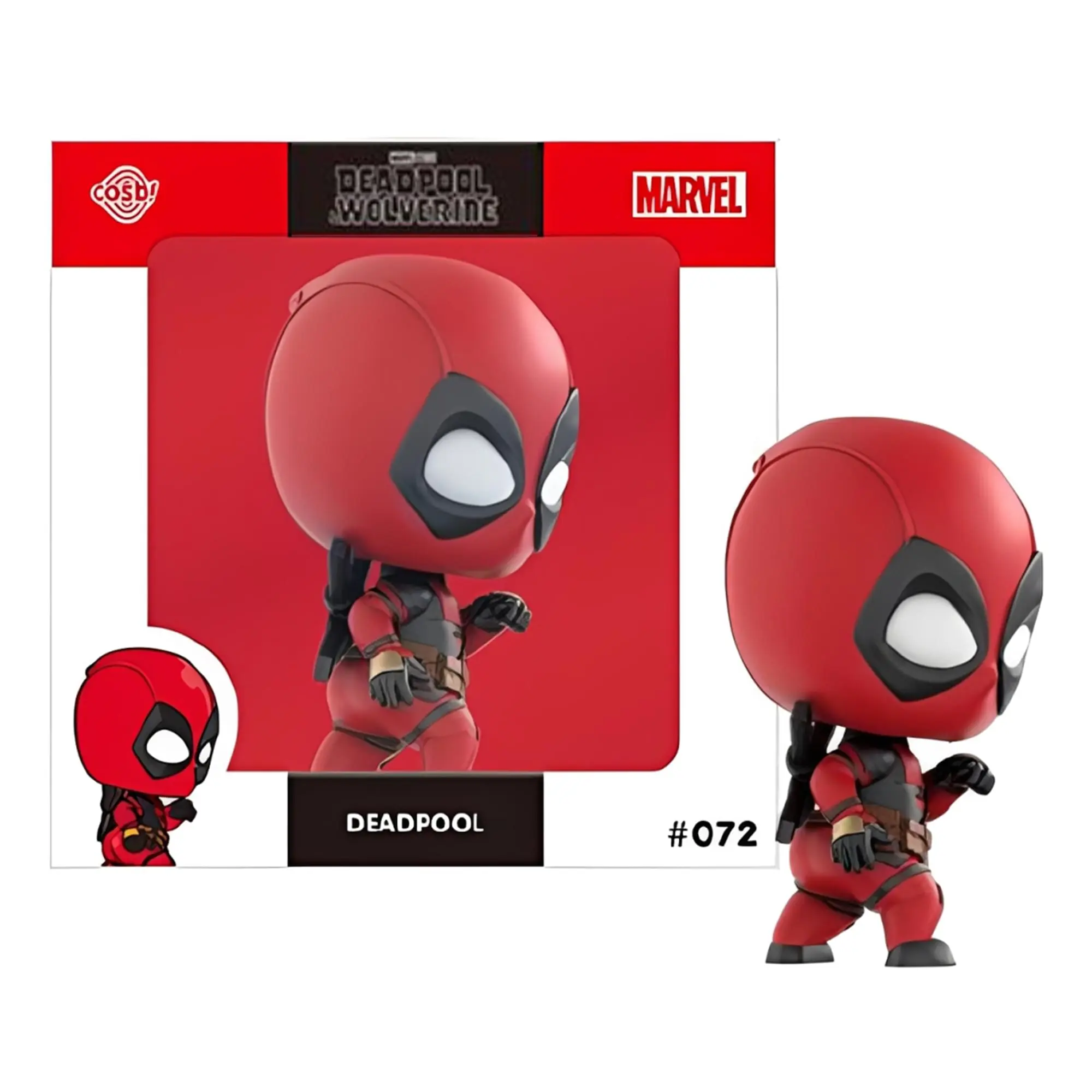 Marvel Deadpool & Wolverine Cosbi Bobble Head - Deadpool #72, Hot Toys, Plastic Body, Comics Collectible, Compact Display Piece, Cosbi Figure