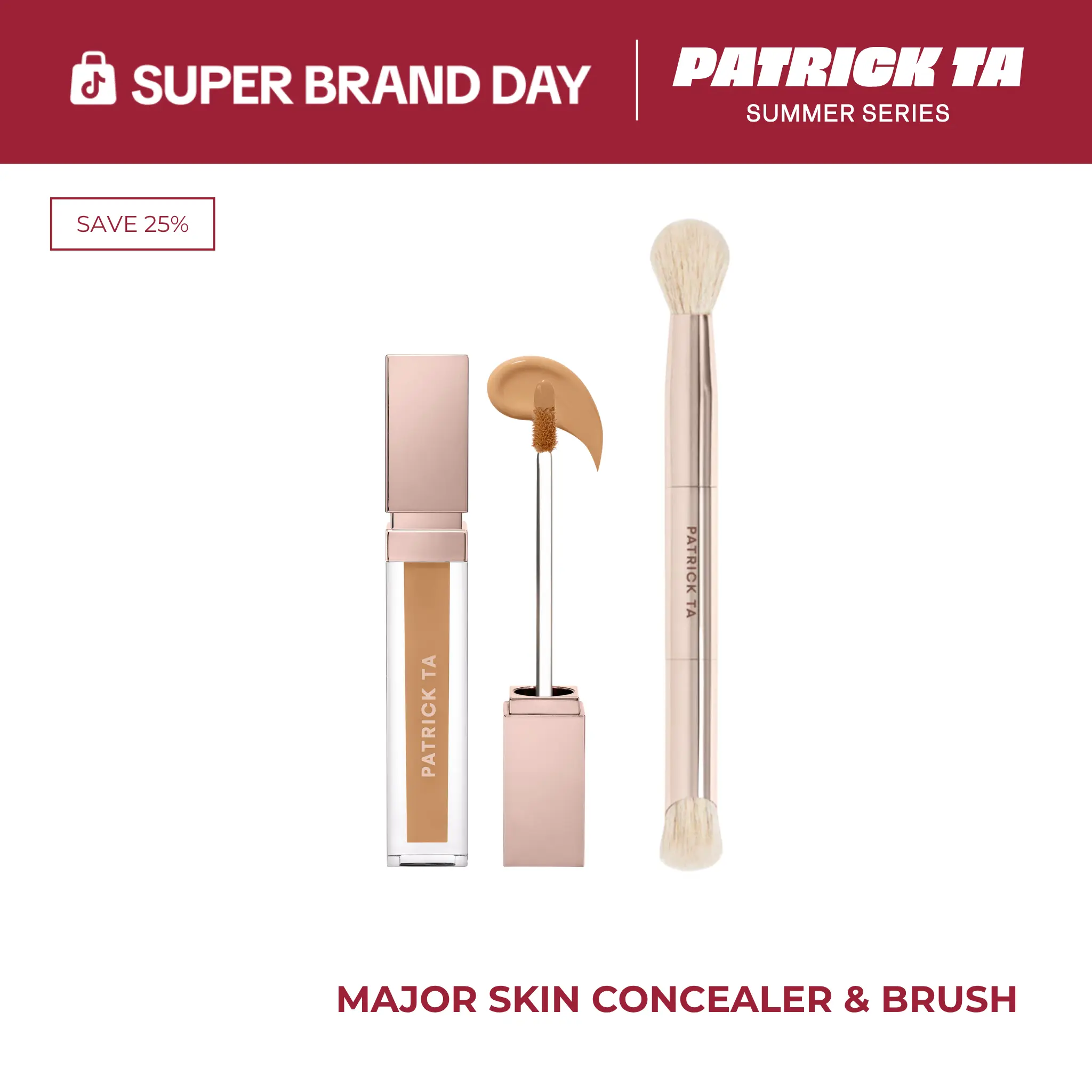 Major Skin Brightening Concealer and Dual-Ended Brush Set