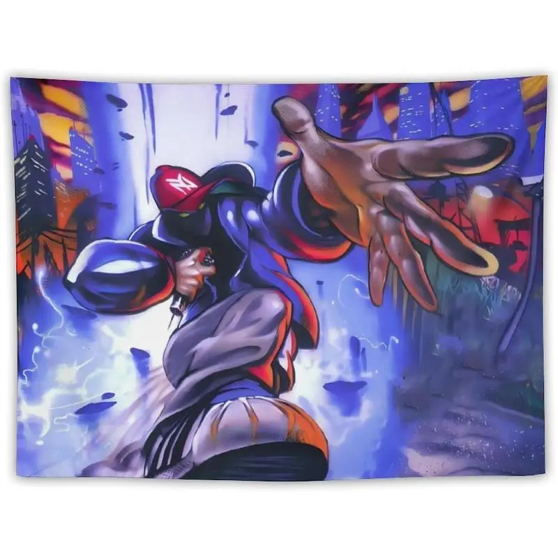 GBJUAIAN Style A Bright Light Linen Signature Print Tapestry - Custom Aesthetic Limp Bizkit Nu Metal Themed, 90s-2000s Starry Sky Artwork Wall Hanging with Anime Flag Letter Design, Home Room Decoration for Vintage Spaces, Hand Washable Outdoors Use
