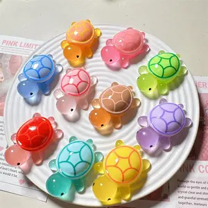 5 Pcs Resin Turtles for Crafts, Random Color Tortoise Glow in the Dark, Cute DIY Aquarium Garden Landscape Ornament Home Decor