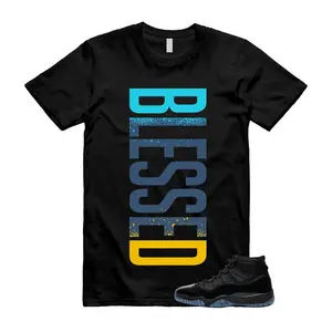 11 Gamma Blue Black Varsity Maize Yellow T Shirt Match VERTBLS