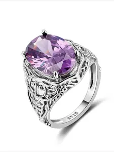 Genuine Rainbow Fire Mystic Topaz Ring Exquisite Trendy Ring Silver Plating Ring Fine Jewelry Gift For Women Lady Girls Wholesale