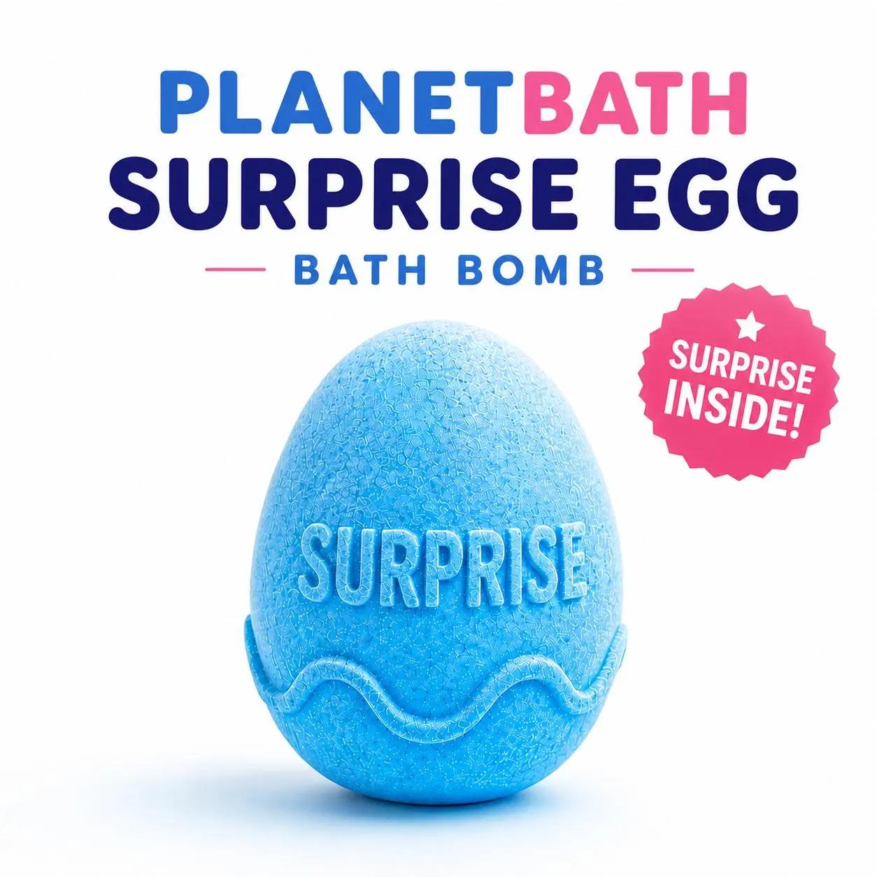 PlanetBath Surprise Egg XXL Bath Bomb, Large 6 oz (170g) Fizzy Bath Bomb with Hidden Capsule
