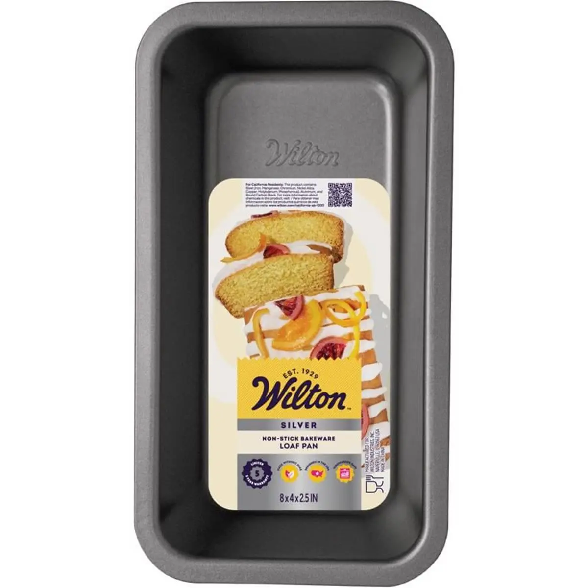 Wilton 8x4 in. Rectangular Steel Loaf Pans, Pack of 6, Easy Release Nonstick Anti-Adhesive Heat-Safe Bread & Loaf Tins, 3.3 lbs, Silver & Black Kitchen Bakeware Must-Have, Anti-Adhesive Bread & Loaf Tins, Kitchen Must-Have