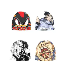 Y2K Anime Beanies (Misa, Shadow, Death The Kid, JJK) – Sora 100% Cotton Knit Hats, Unisex Streetwear Winter Caps, Soft Embroidered