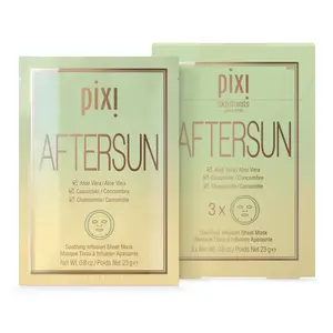 Pixi Aftersun Sheet Mask - Soothing Sheet Mask with Aloe Vera, Pack of 3