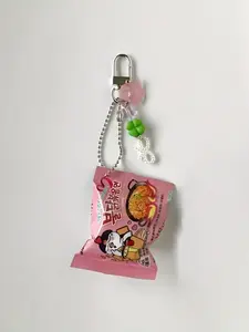 Handmade Instant Noodles Keychain Pendant Snack Bag, Spicy Charm Mini Snacks, Perfect for On-The-Go Snacking, Fun and Portable Design, Trendy Cute Keychain, Cute Keychain Accessory