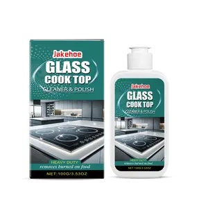 Glass Cooktop Cleaner and Polish for Electric Stovetops Ceramic Cooktops and Fireplace Glass Effectively Removes Burnt-On Food and Grease While Shining and Protecting Glass and Ceramic Smooth-Top Ranges