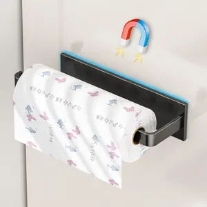 Magnetic Paper Towel Holder for Fridge, Wall-Mount Organizer for Bathroom, Kitchen, RV, Toilet & Pantry Tissue Dispenser