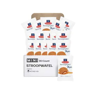 Stroopwafel Caramel Mini 30 Count. The Original Dutch Waffle Cookies. Individually Wrapped for Freshness, Made in Holland (0.28 Oz). Snack