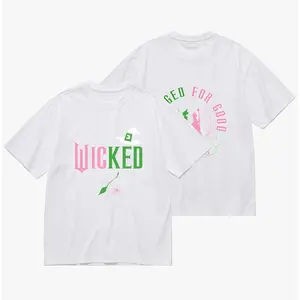 Wicked Movie Graphic Tee - Broadway Musical Elphaba Glinda Casual Short Sleeve T-Shirt