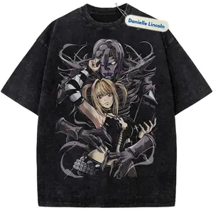 Misa Amane Ft Rem Anime Shirt, Death Note Vintage T-Shirt Gift For Manga Tee,Gift For Men, Gift For Women, Crew Neck T-shirt, Trending T-shirt