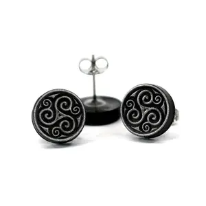 Triskelion Trinity Knot Earrings Pair - Celtic Collection