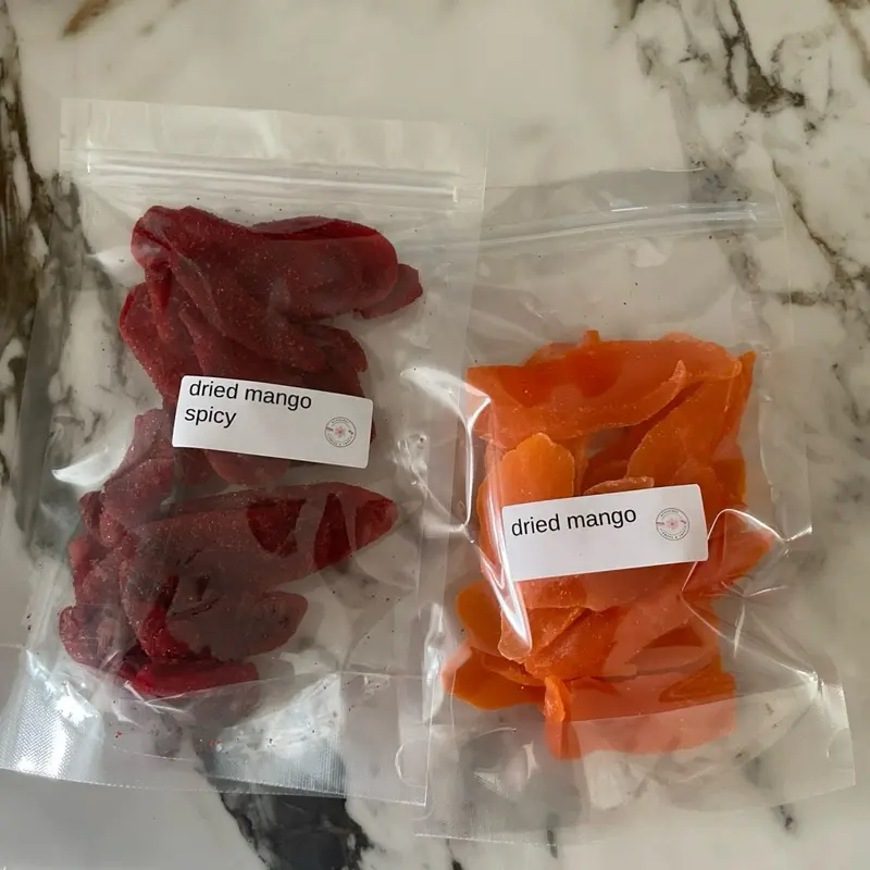 Dry mango plain or dried mango with spicy Dry mango plain or dried mango with spicy