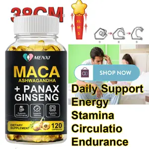 Maca Root Capsules 10000mg + Korean Panax Ginseng 12000mg, Peruvian Maca Extract for Men & Women 120 Pills