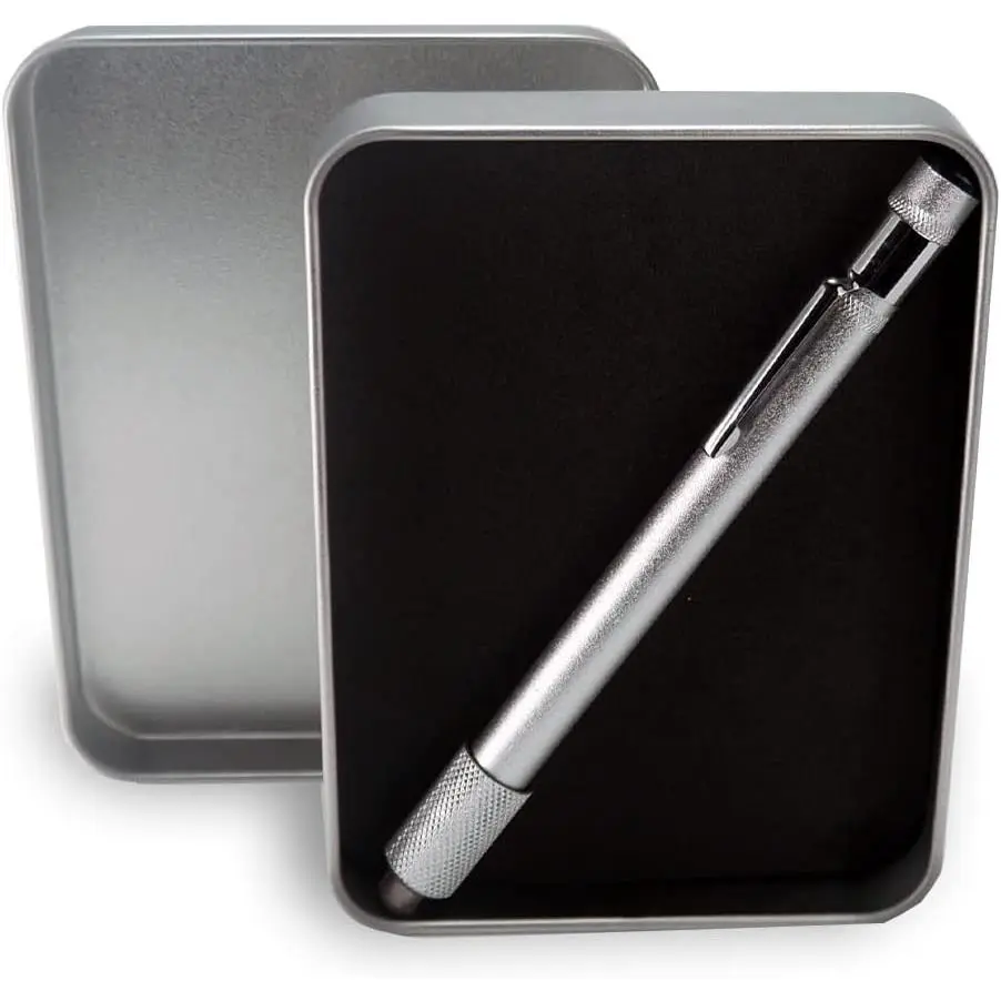 Knife Sharpener Rod with Box, Portable Retractable Diamond Knife Sharpening Steel Rod with Box, Professional Multipurpose Sharpening Stone Pen Type Diamond Knife Sharpener Stick with Box Kitchen Blade Lightweight
