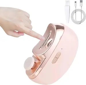 Electric Nail Clipper, 2 in 1 Automatic with LED Light, 2 Speed Electric Nail Trimmer, USB Rechargeable Fingernail Trimmer for Kids, Adults, Seniors Manicure Cutics