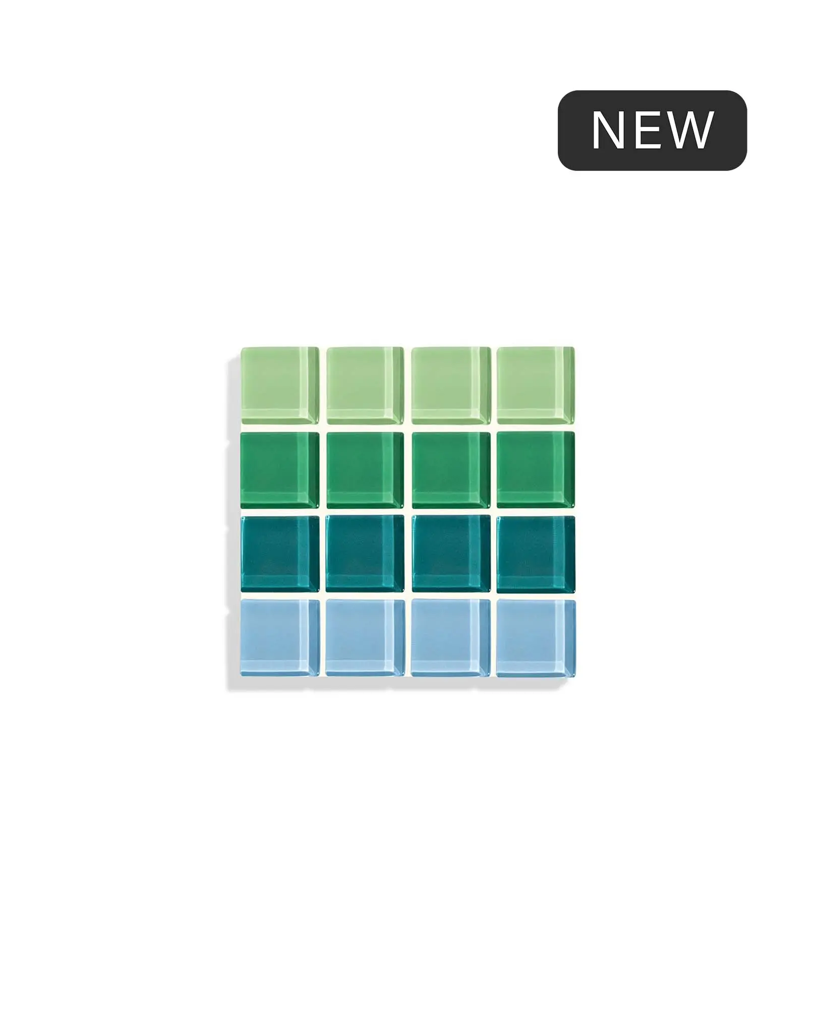Glass Tile Coaster – Ombre - Palm Tree By the Sea