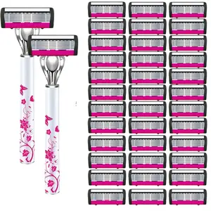 Six-Layer Manual Shaver, European Style, Anti-Slip Design, Suitable for Men and Women, Daily Shaving and Hair Removal