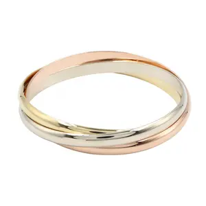 Pre-owned Cartier 18K Yellow Gold (Au750) Small Leather Goods Trinity Au750 Bracelet