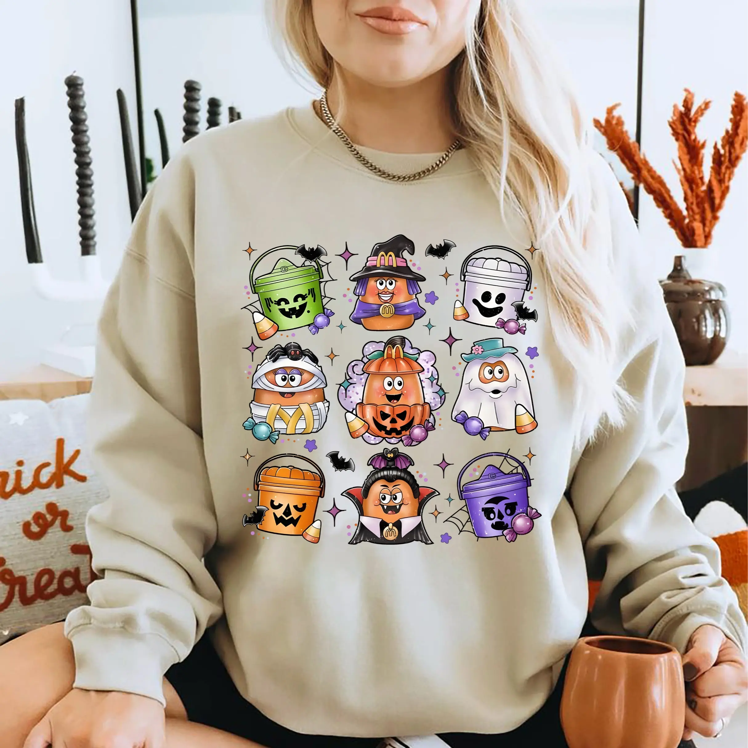 Spooky Nuggets Meal Bucket Sweatshirt, Halloween Chicken Nuggets Shirt, Funny Halloween T-Shirt, Trendy Halloween Sweatshirt, Spooky Season Shirt, Halloween Party Sweater