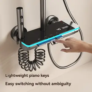 New Luxury Metal Shower System Shower Set .hot Cold Home bathroom set