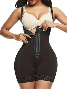 SoftSculpt Women's 1-Piece Colombian Compression Shapewear Full Body Girdle - Basic Piece for Tummy Control, High-Waist Butt Lifting Panty with Front Hooks, Zipper Crotch, Non-Slip Lace, Ultra-Stretch Fabric
