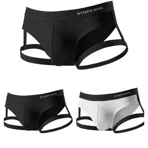 Men's Jock Straps Male Sexy Lingerie Ice Silk Strap Men U Convex Bag Outfits Funny Brief For Play Menswear Stylish